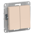 Переключатель Schneider Electric AtlasDesign 2-клавишный сх.6, 10АХ, бежевый механизм - Электрика, НВА - Выключатели и розетки - Выключатели - . Магазин оборудования для автономного и резервного электропитания Ekosolar.ru в Нальчике
